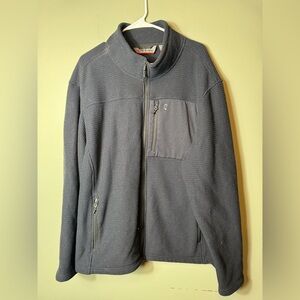 Free Country Men’s Full Zipper Fleece Jacket Black XXL Pockets‎